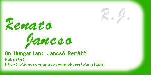 renato jancso business card